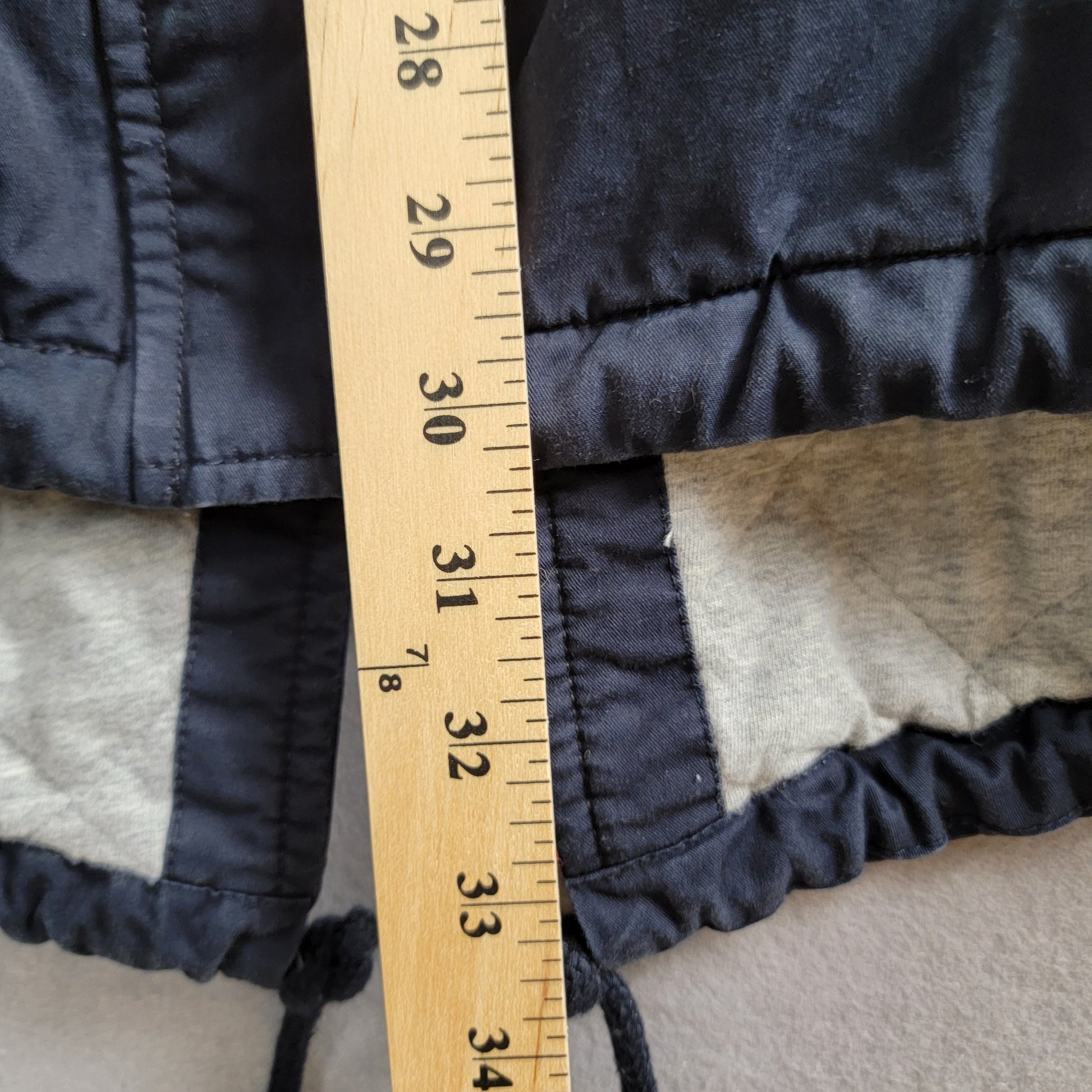FILA White Line Hooded Field Jacket Parka Navy Blue Womens XL Italy11