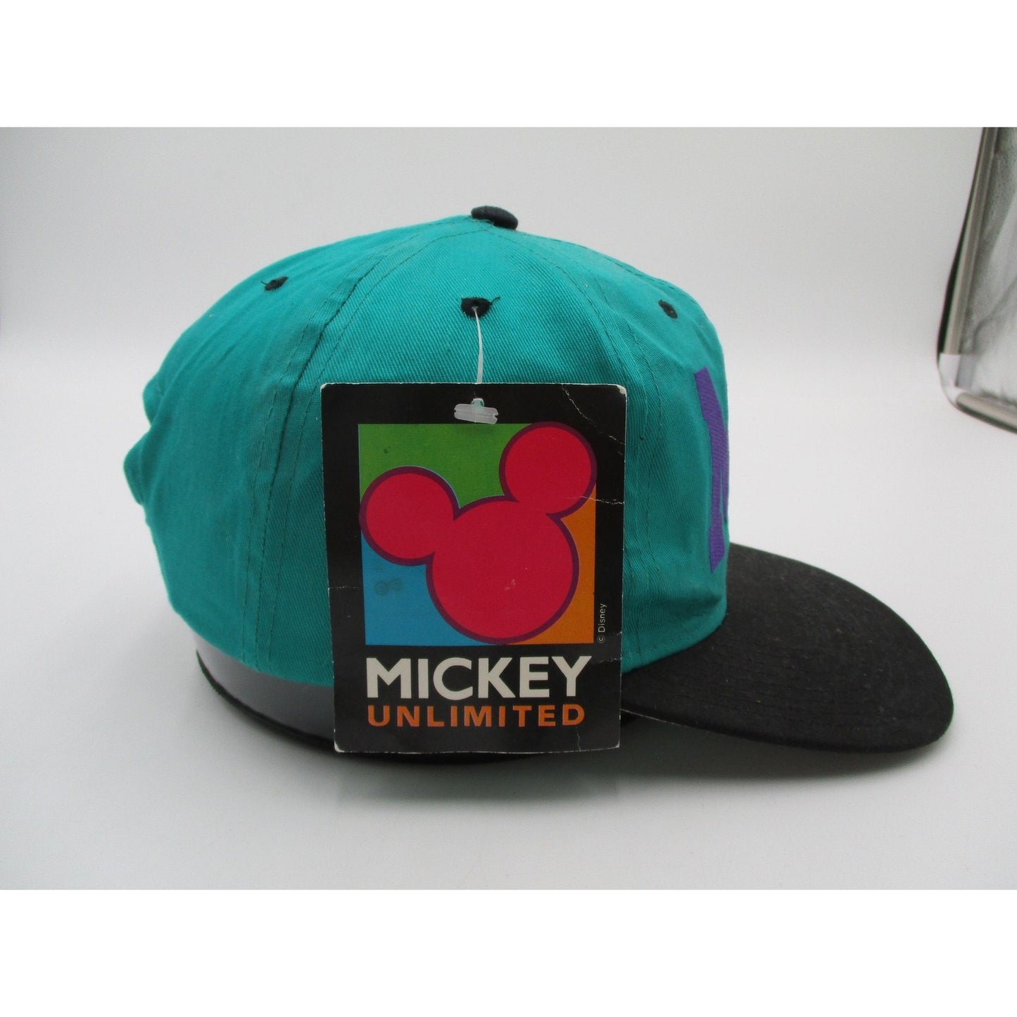 Vintage Mickey Unlimited Hat Cap Snap Back Mens One Size Green Mickey Mouse Nwt