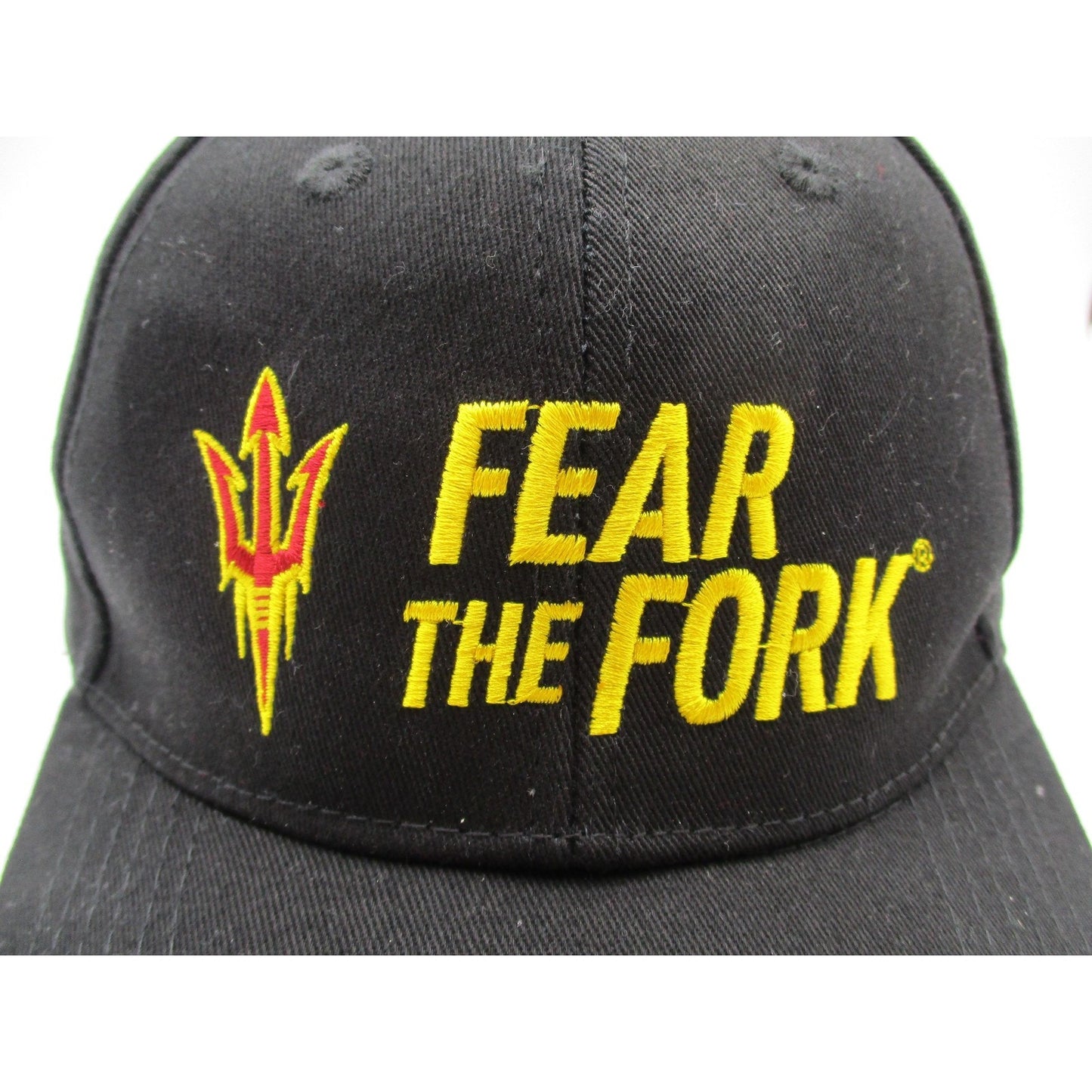 Arizona State Sun Devils Fear The Fork Hat Cap Strap Back One Size Black Ncaa