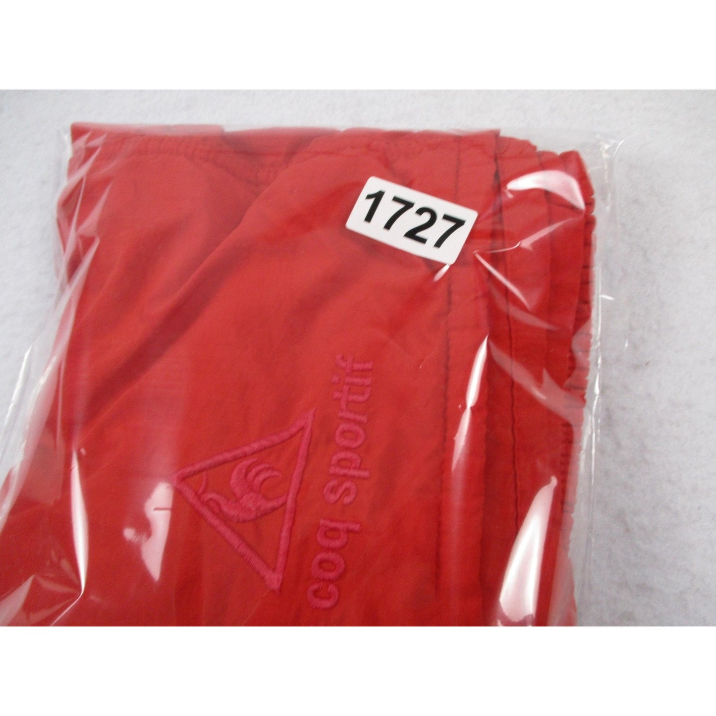 Le Coq Sportif Swim Trunks Men Size M Red Elastic Waist Mesh Lined Preowned 1727