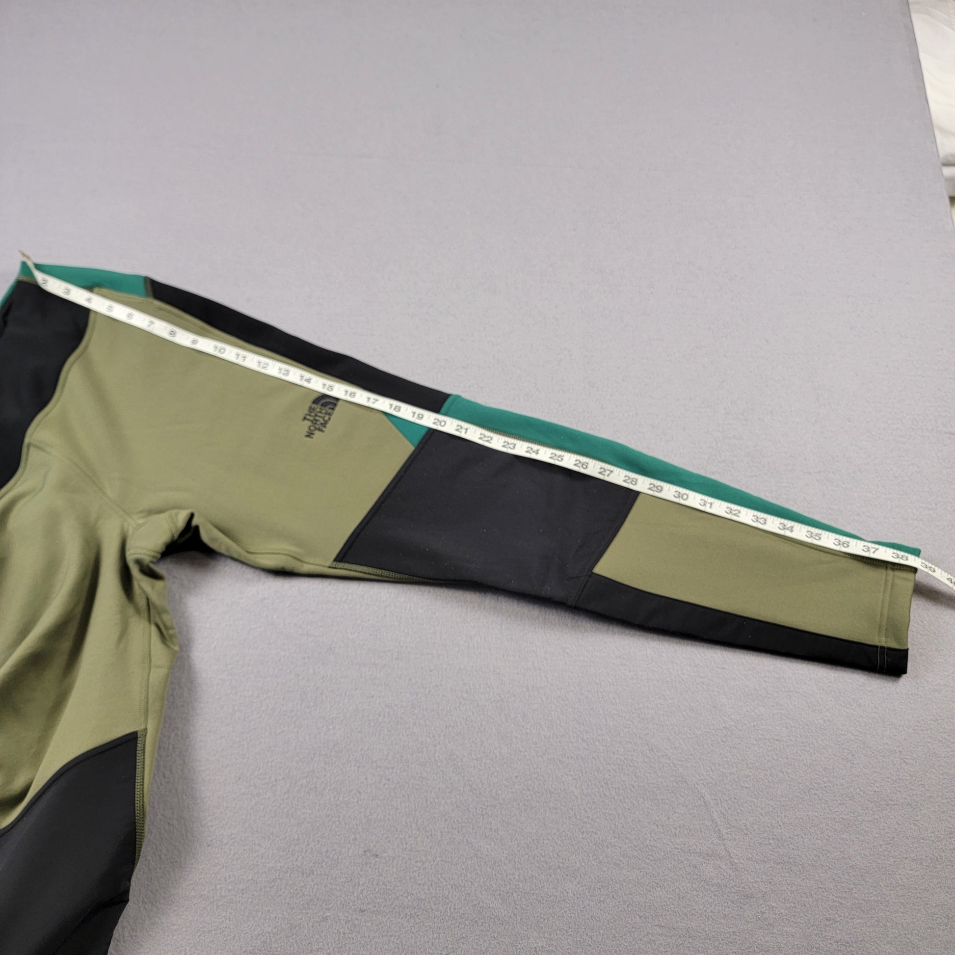 The North Face Steep Tech Womens Tights XL Green Teal Black Colorblock NWOT11