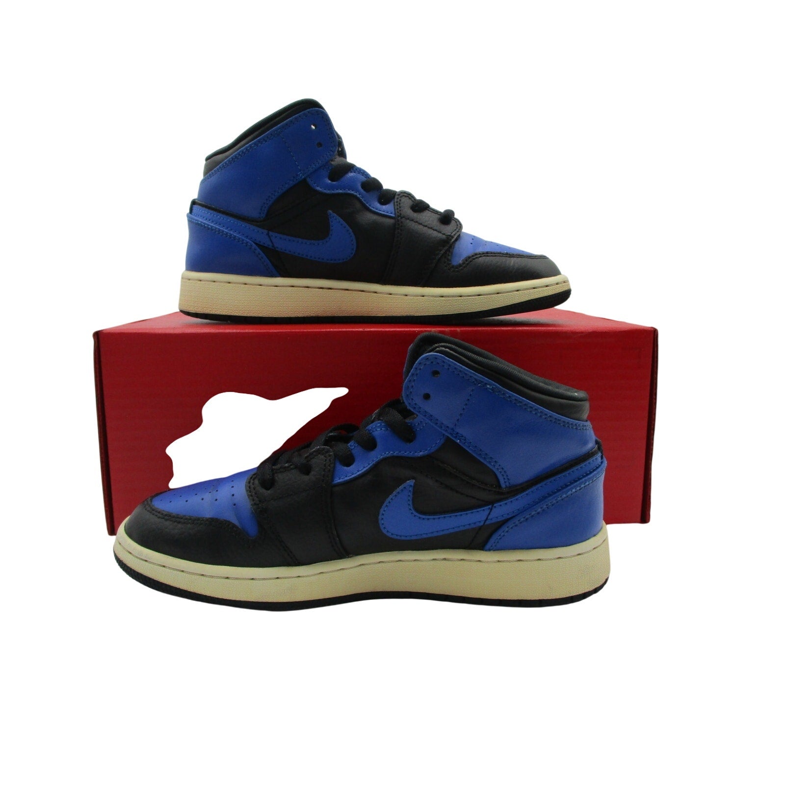 Air Jordan 1 Mid Hyper Royal GS 5Y Womens 6.5 Preowned 554725-0772