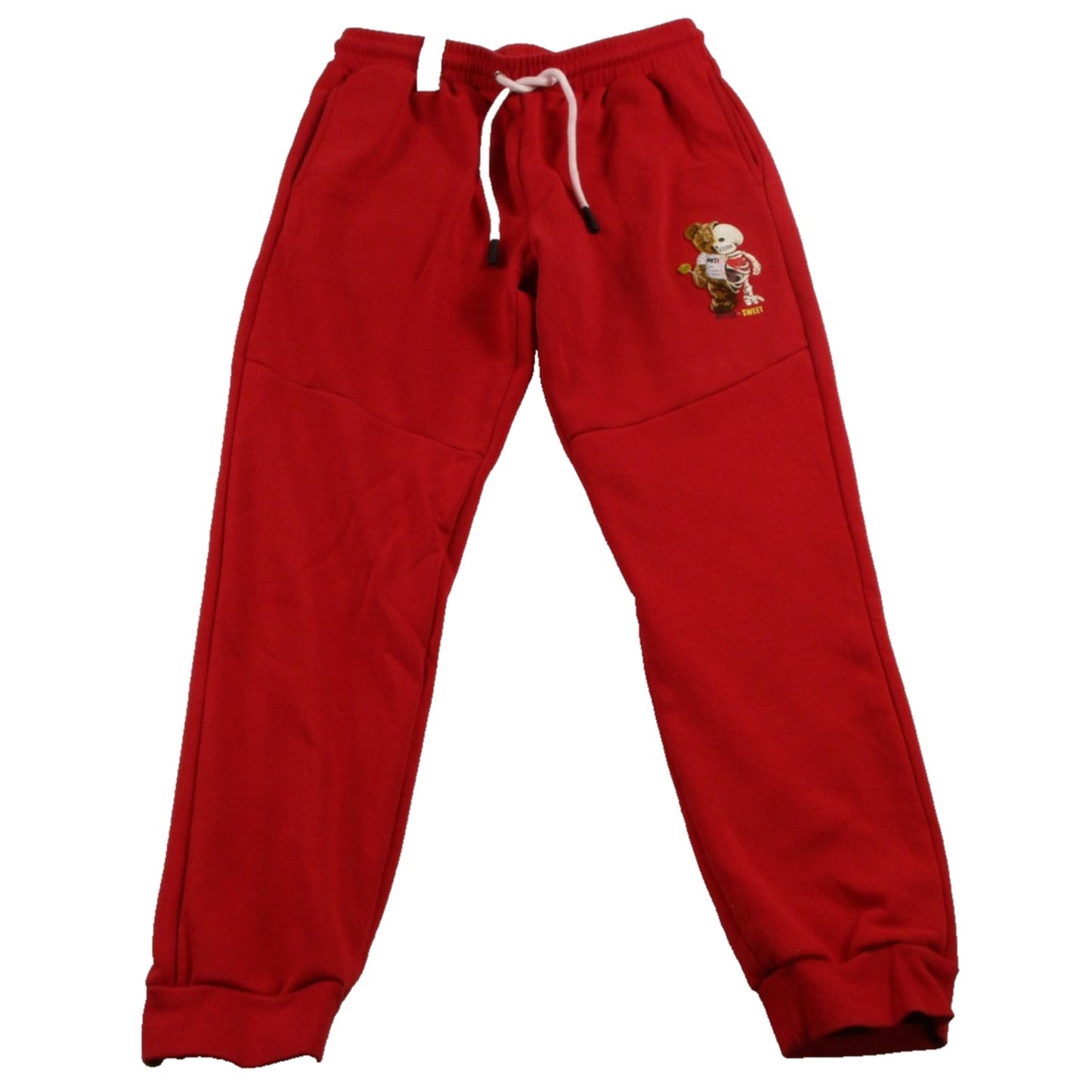 Loop Tracksuit Mens 2xl Red Bitter Sweet Bear Graphic Fleece Hoodie Joggers 1694