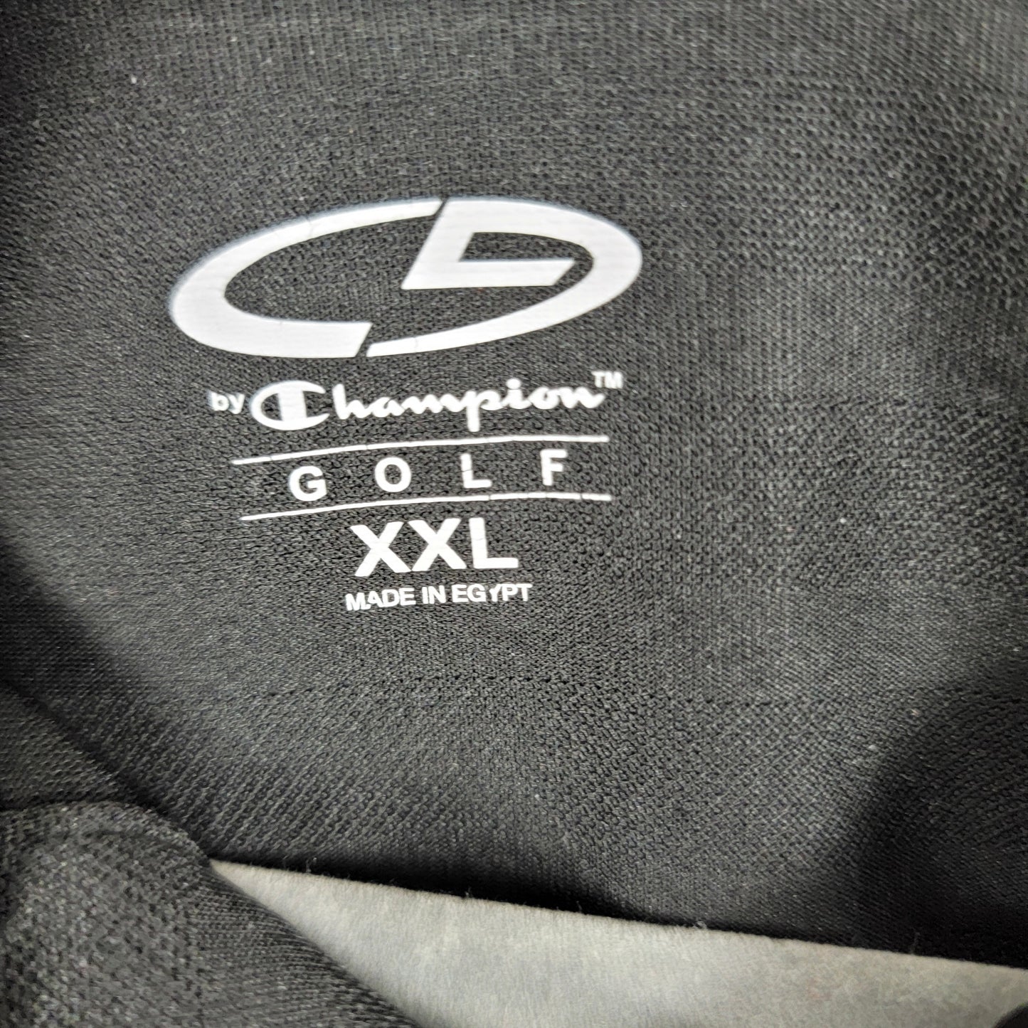 Champion C9 Golf Shirt Mens XXL Black Tonal Stripe Short Sleeve Polo Duo Dry2
