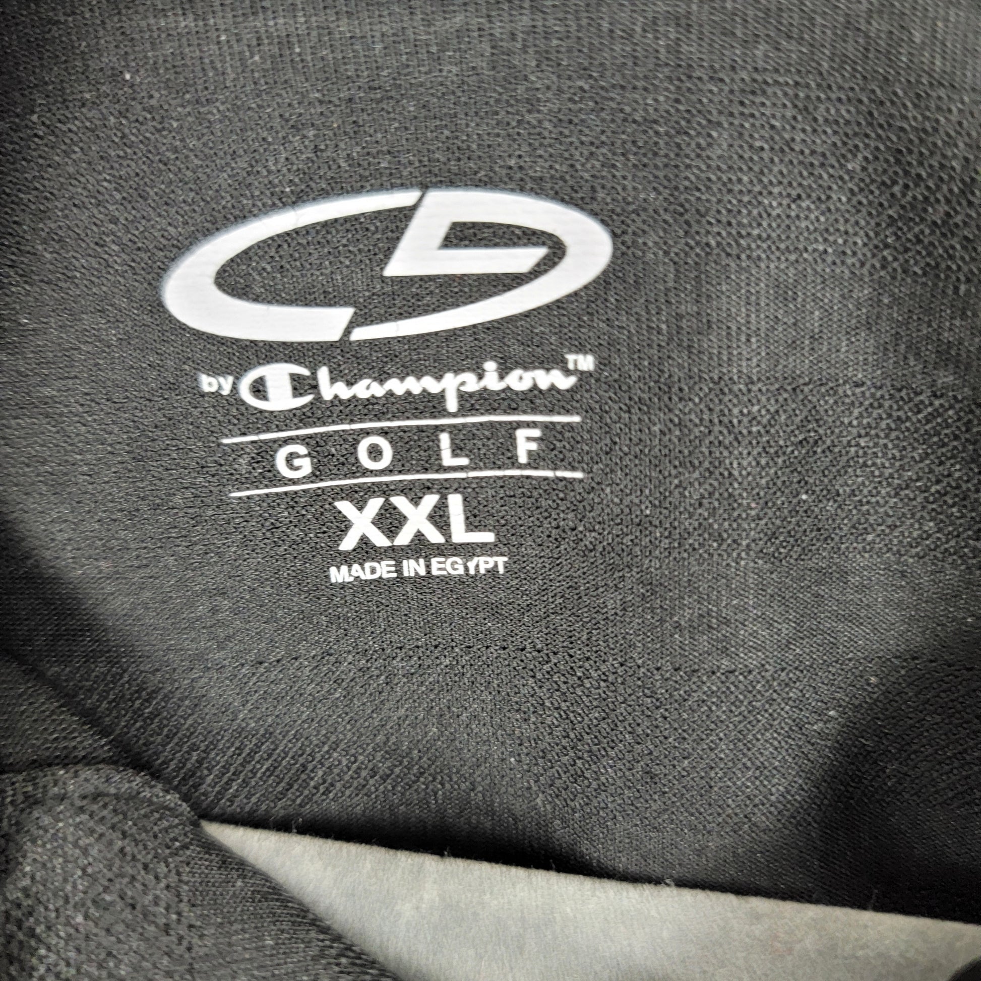 Champion C9 Golf Shirt Mens XXL Black Tonal Stripe Short Sleeve Polo Duo Dry2