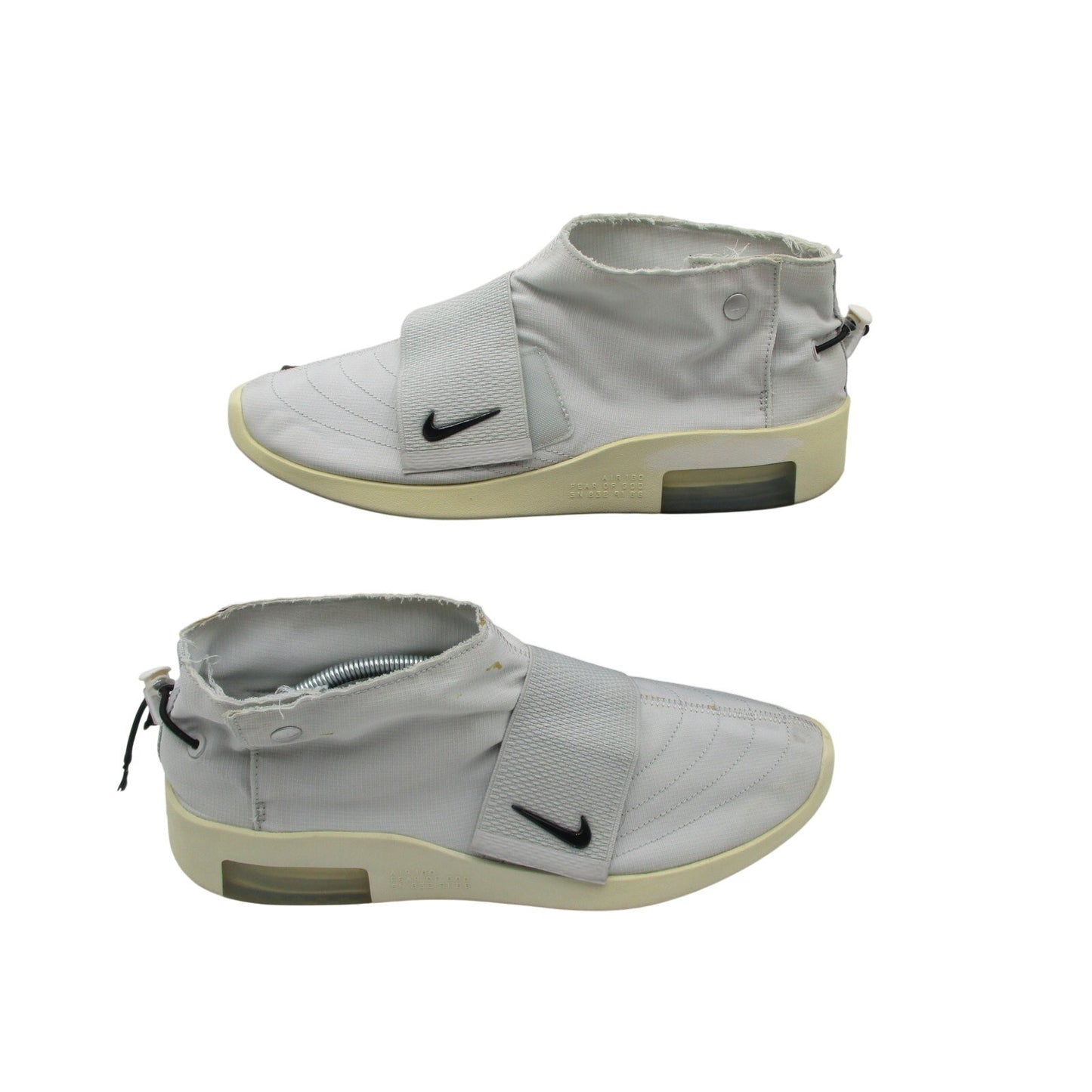 Nike Air Fear of God Moccasin AT8086-001 Pure Platinum Men's 12 Used 1J31