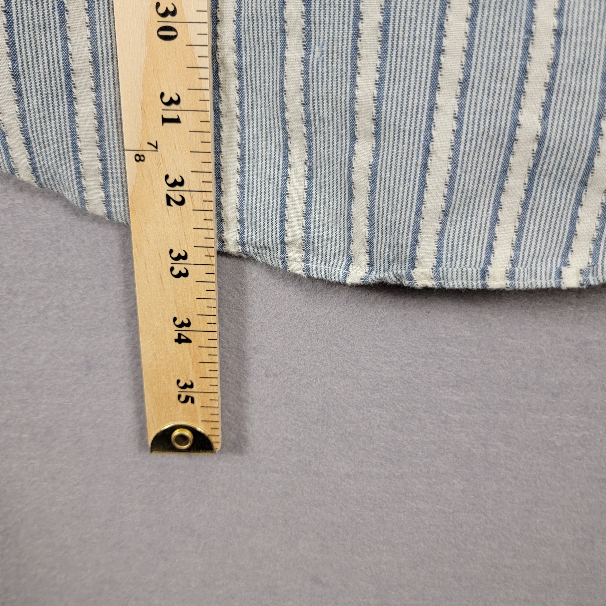 Tommy Hilfiger Vintage 90s Crest Striped Banded Collar Shirt Mens M Preowned7