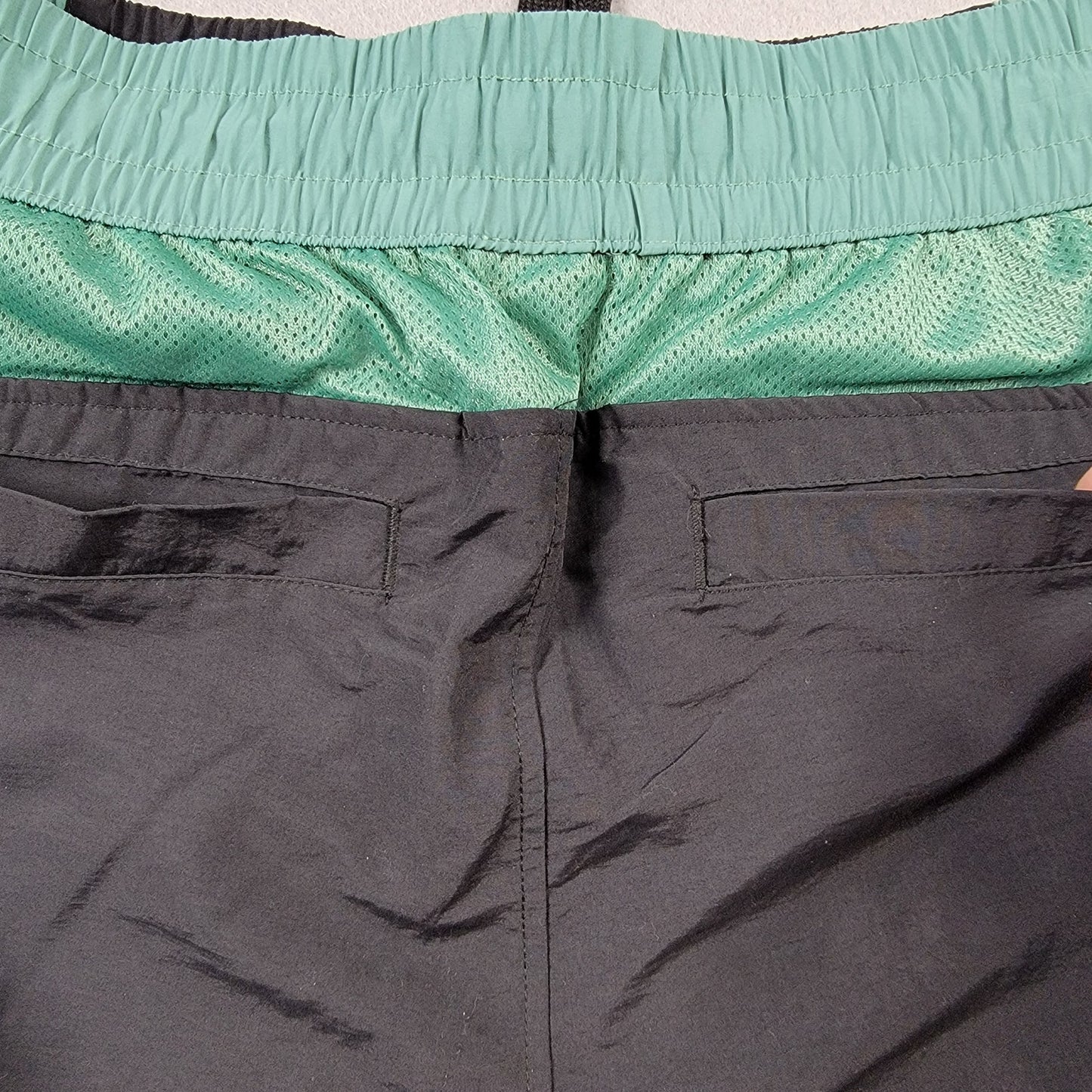 Russell Athletic Men's Colorblock Track Pants | Size L | Black / Teal / White | NWT | $95 Retail