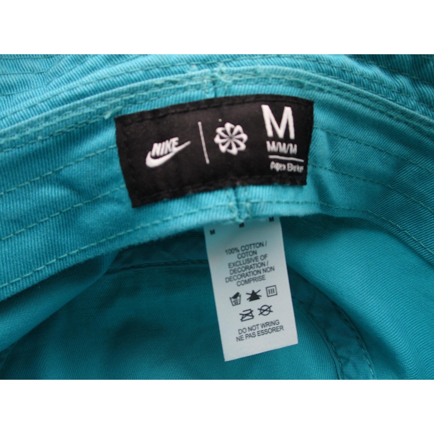 Nike Hat Bucket Mens Medium Blue Apex Cotton Twill Embroidered Swoosh Logo