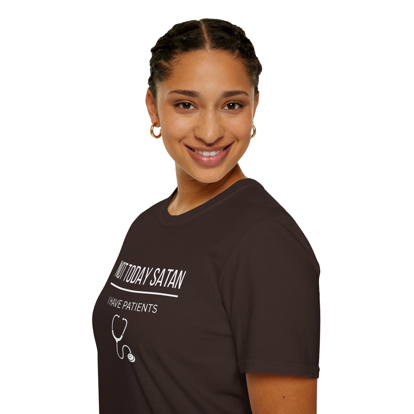 Not Today Satan I Have Patients T-Shirt — Funny Nurse Medical Tee New