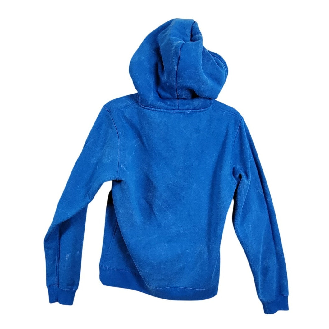 Nike Just Do It Swoosh All Over Print Hoodie Mens Medium Blue Preowned 313