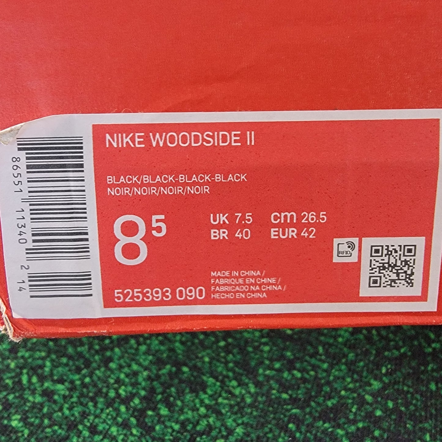 Nike Woodside II Boot Triple Black Mens Sz 8.57