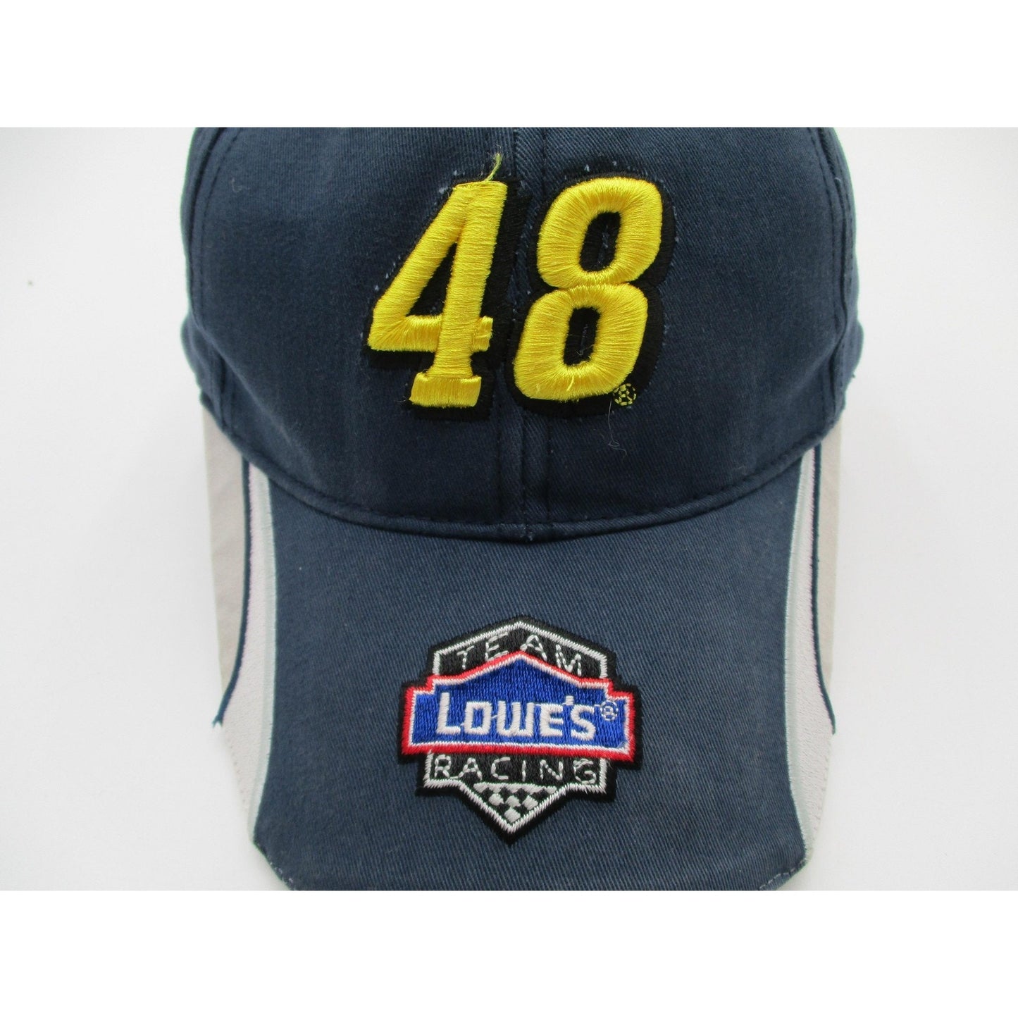 Jimmie Johnson 48 Lowes Racing Hat Cap Strap Back One Size Blue Nascar Action
