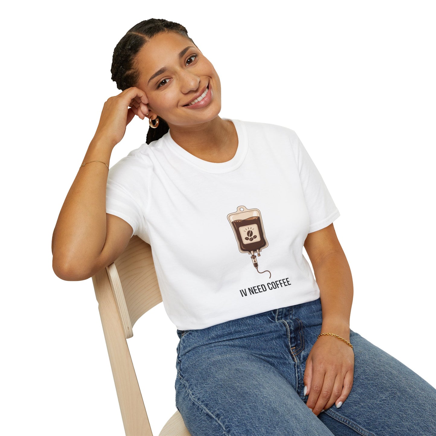 Funny Nurse IV Need Coffee T-Shirt — Nurses Week Gift or All Year Round New