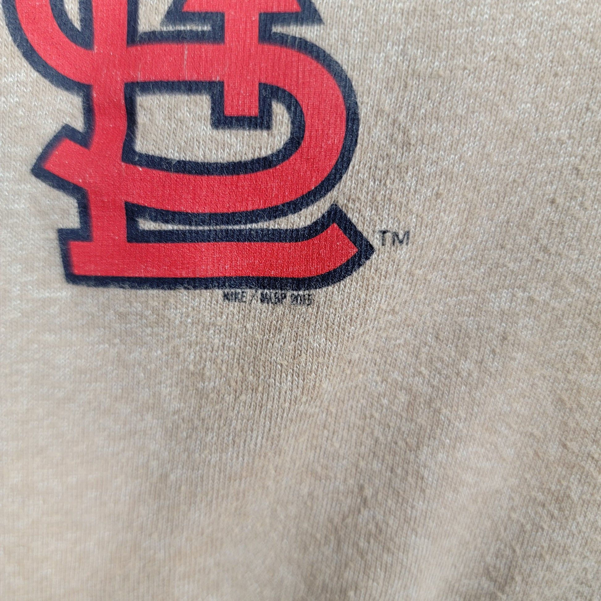 Vintage 2005 Nike St. Louis Cardinals Tee Tan Athletic Cut 3XL Preowned3