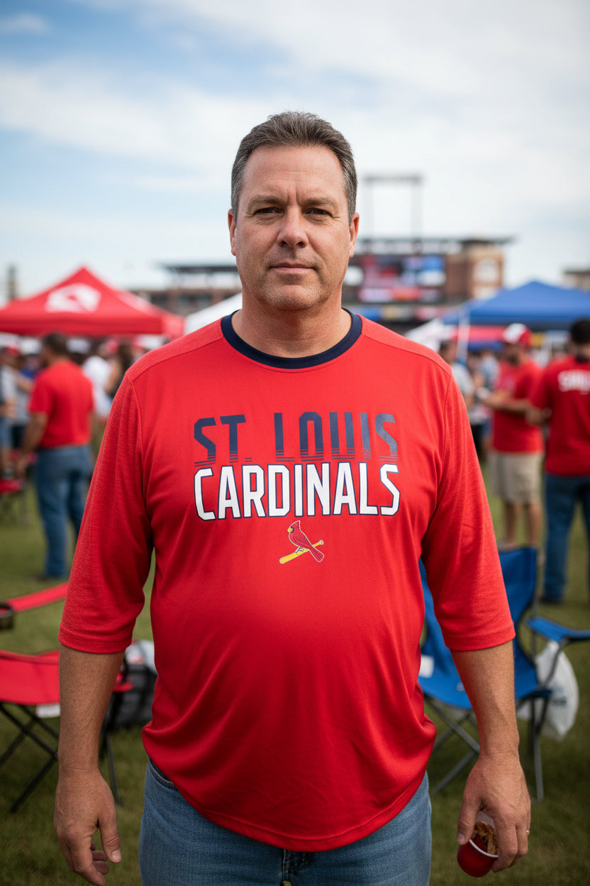 St. Louis Cardinals MLB Genuine Merchandise 3/4 Sleeve Tee Red 2XL0