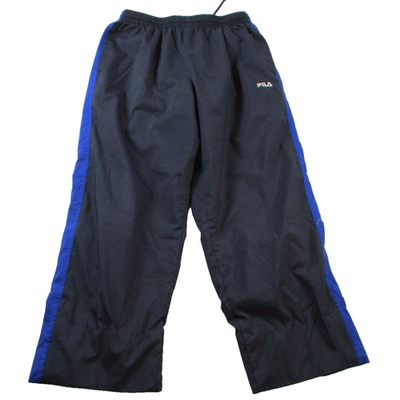Fila Track Pants Mens Large Navy Blue Colorblock Lined Athletic Drawstring 14520