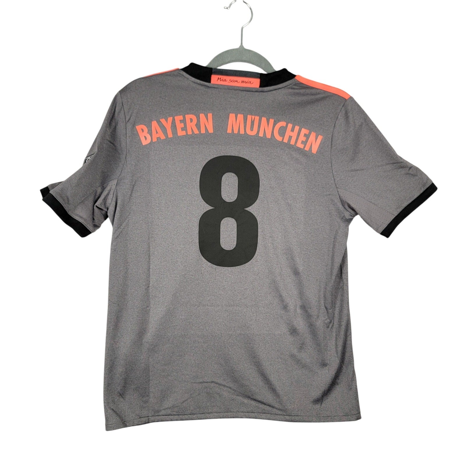 Adidas FC Bayern Munchen Jersey Youth L 13-14Y Gray Climacool Soccer Shirt #81