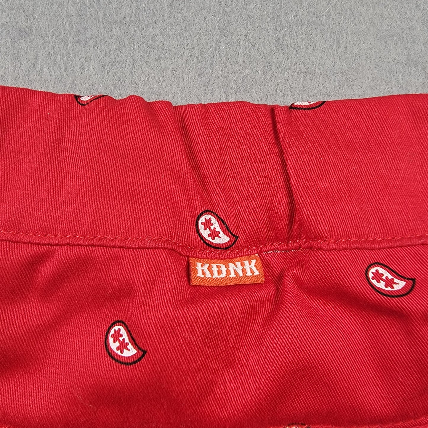 Kayden K KDNK Red Paisley Print Jogger Pants Men Medium NWOT 98% Cotton3