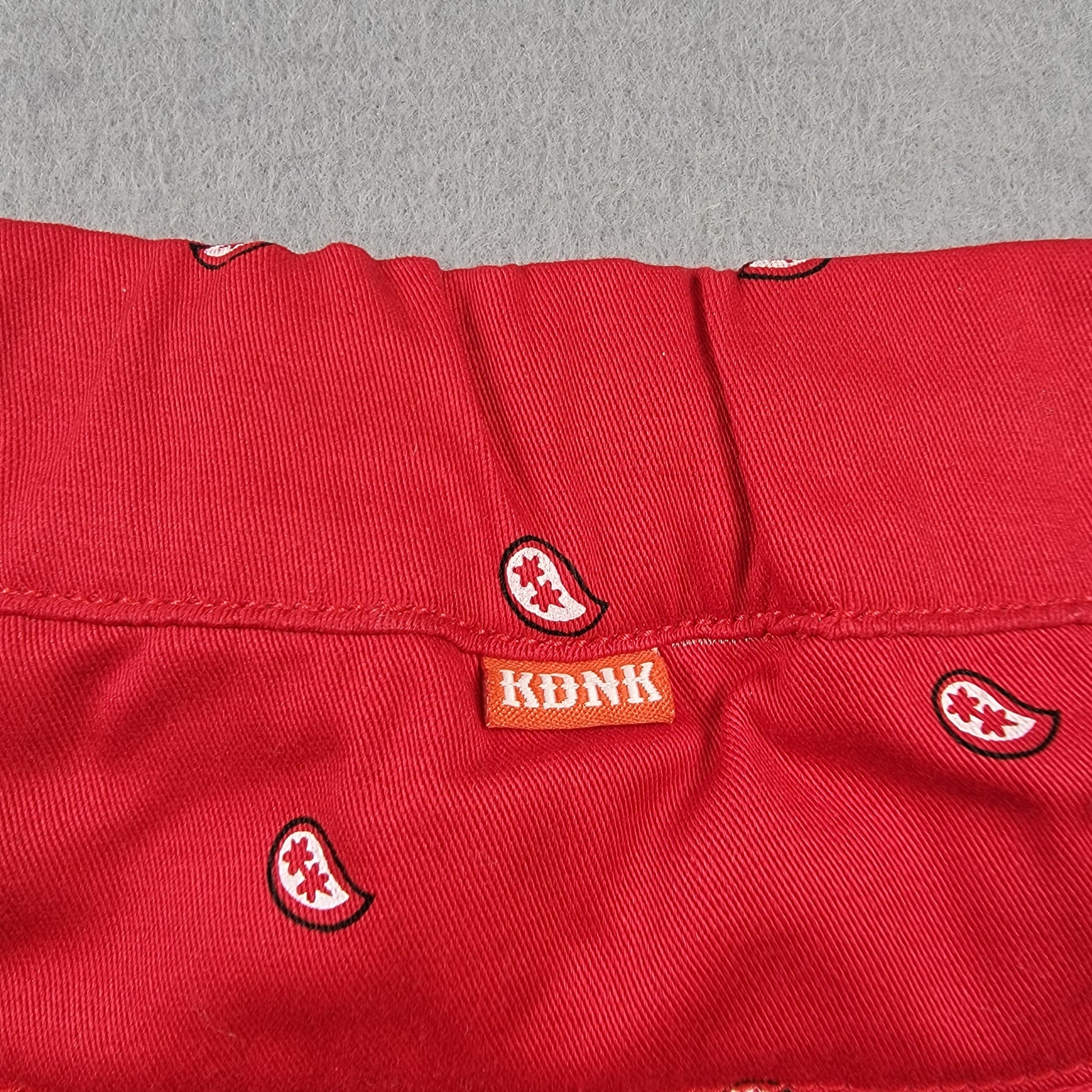 Kayden K KDNK Red Paisley Print Jogger Pants Men Medium NWOT 98% Cotton3
