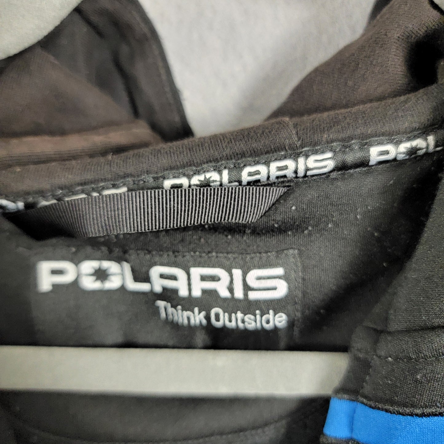 Polaris RZR Tech ORV Full Zip Hoodie Mens Medium Gray Black Blue Preowned 312