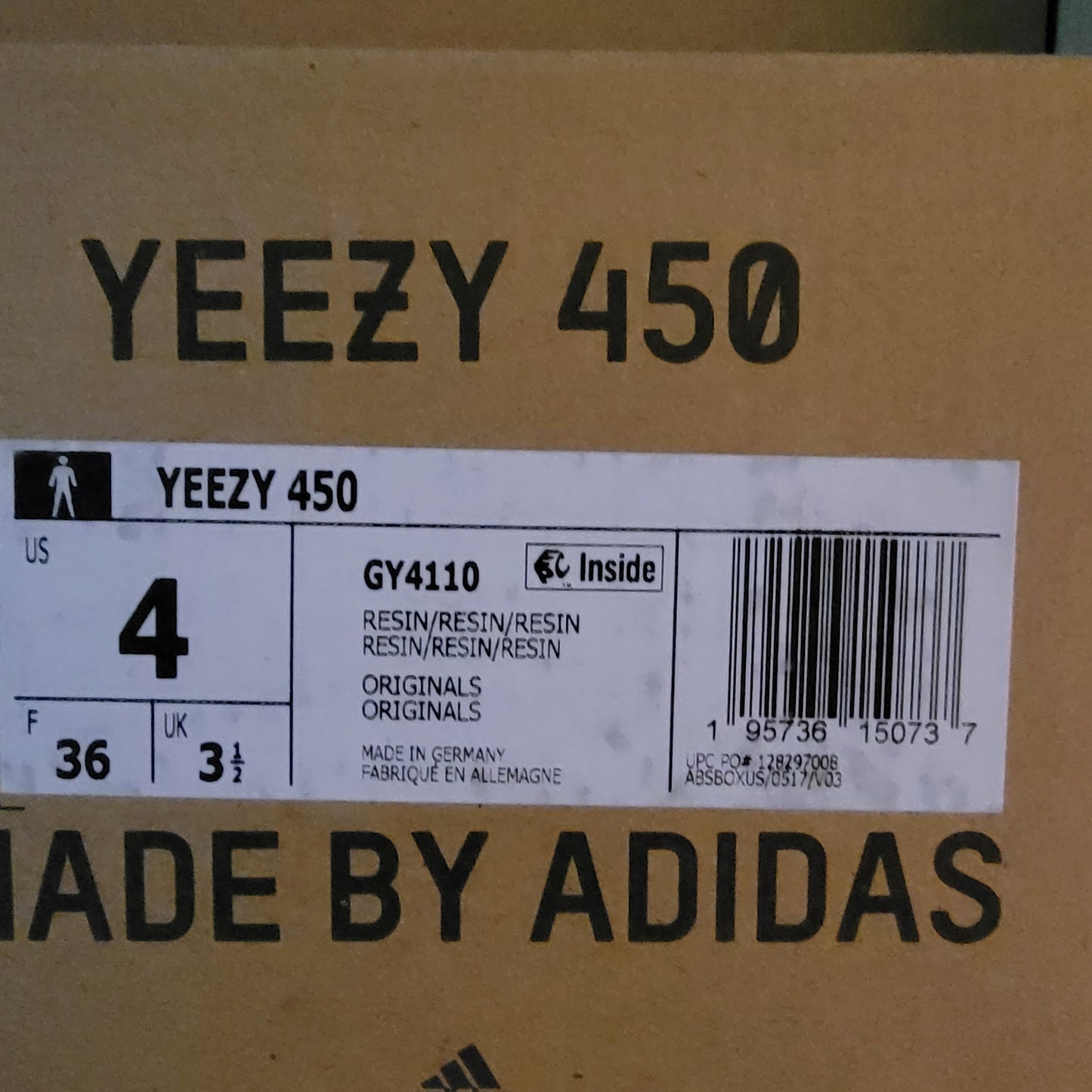 adidas Yeezy 450 Resin Light Yellow Green GY4110 *MADE in GERMANY* New In Box