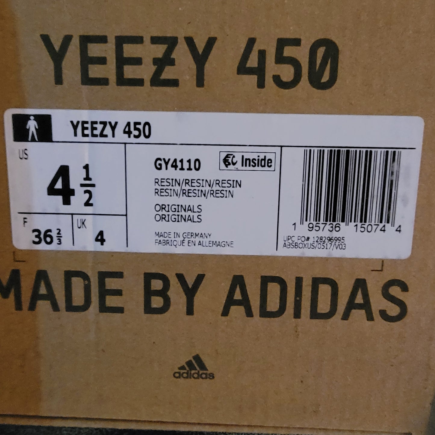 adidas Yeezy 450 Resin Light Yellow Green GY4110 *MADE in GERMANY* New In Box