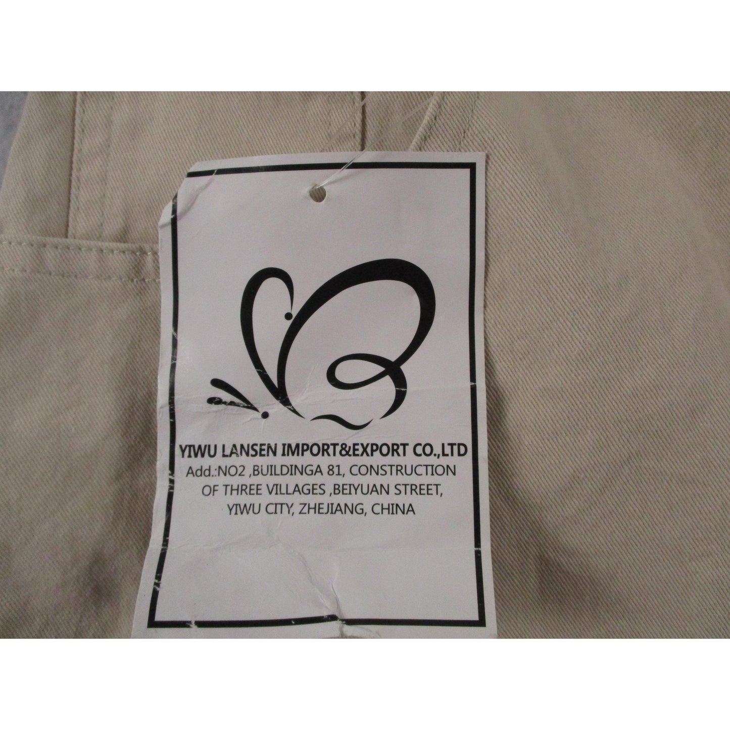 Hard Goods Sample Shorts Men Medium Beige Skull Crossbones Graffiti Chino Canvas NWT