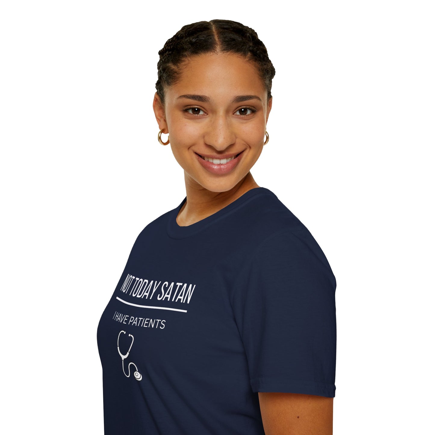 Not Today Satan I Have Patients T-Shirt — Funny Nurse Medical Tee New