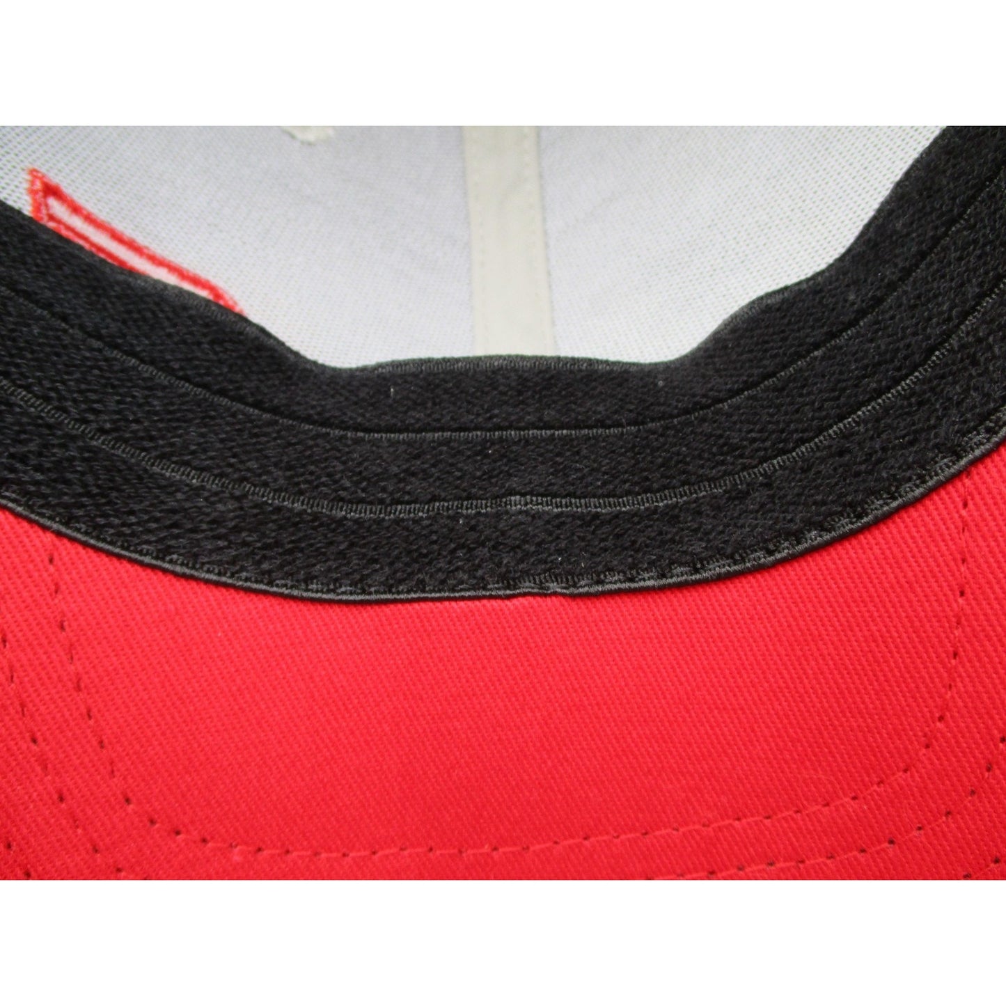 Snap On Hat Cap Fitted Mens Xl Gray Black Red Embroidered Logo Baseball Twill