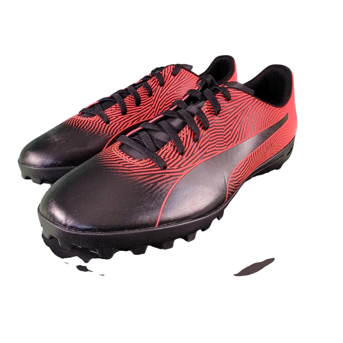 Puma Spirit II TT Mens Soccer Turf Shoe Black Red Blast Size 10 NIB 1055230