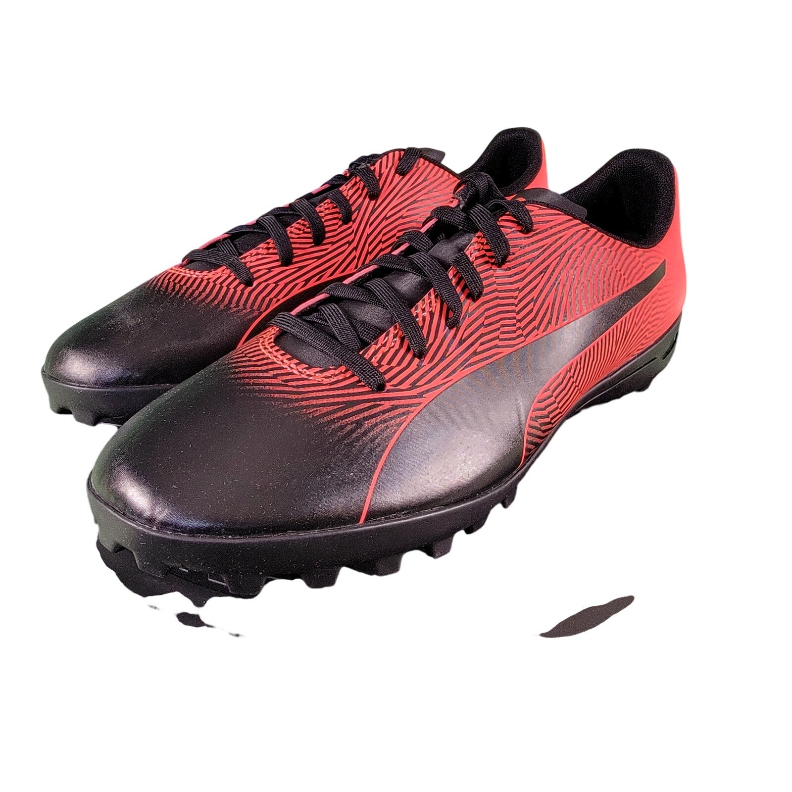 Puma Spirit II TT Mens Soccer Turf Shoe Black Red Blast Size 10 NIB 1055230