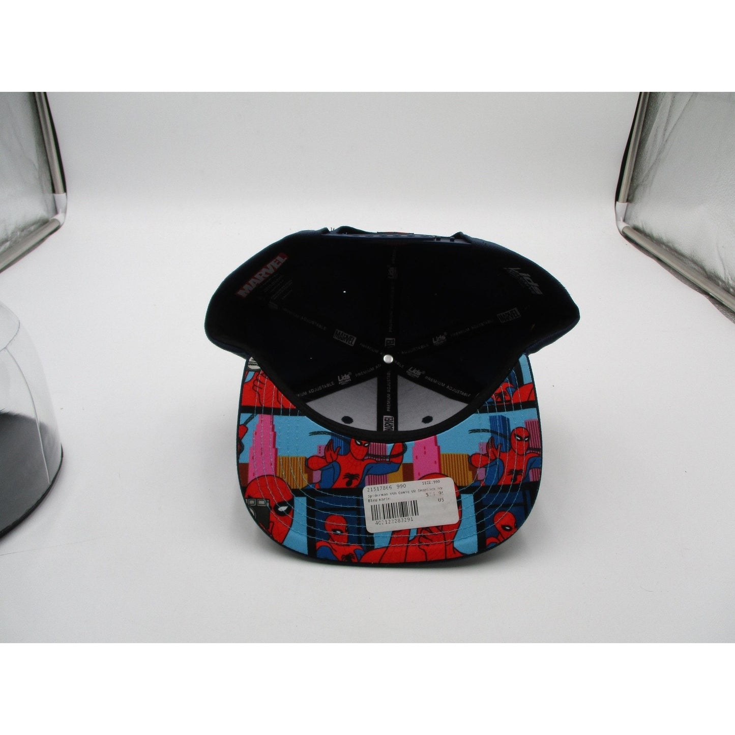 Marvel Spider Man Hat Cap Snap Back Mens One Size Blue Lids Exclusive Comics
