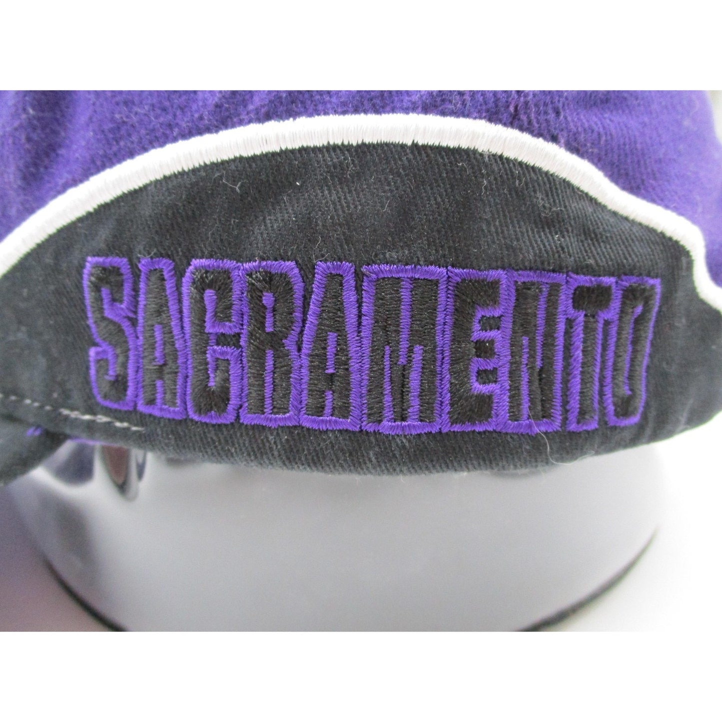 Sacramento Kings Hat Cap Strap Back One Size Purple Black Nba Basketball Mens