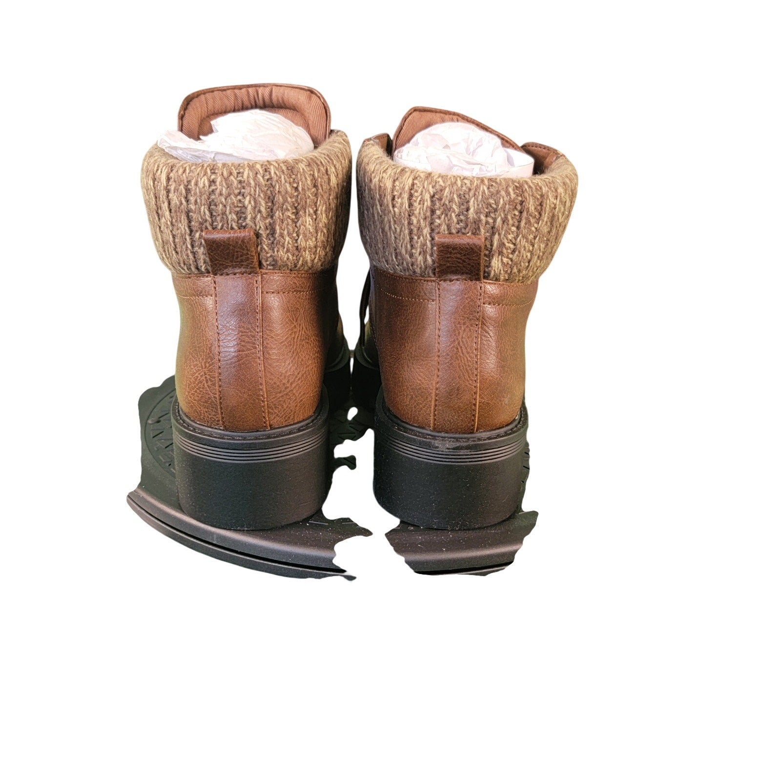 Mia Women’s Lug Boots "Marsha" Brown Lace Up Size 7 New W/ Box2