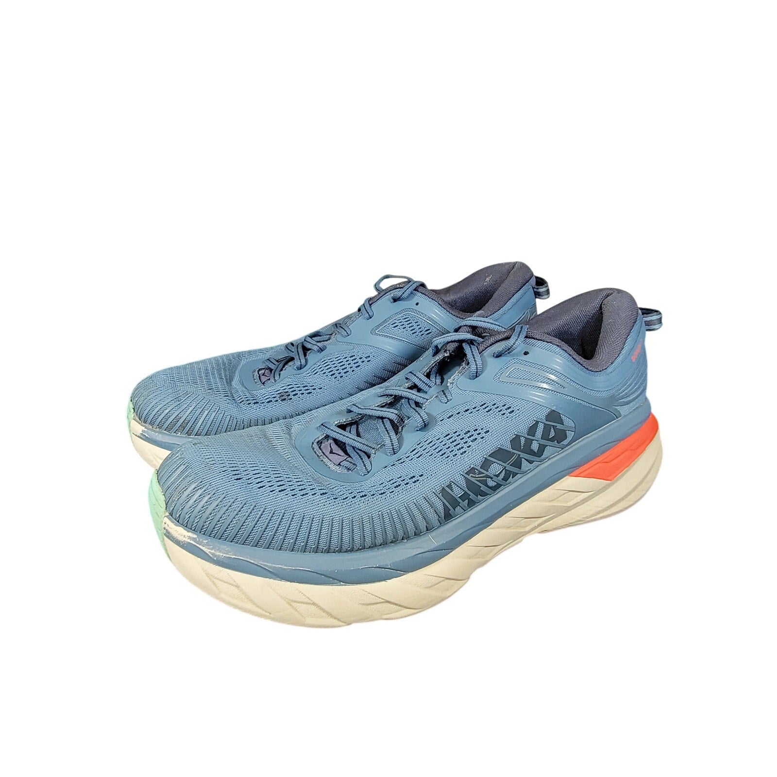 Hoka One One Bondi 7 Real Teal RTOS Mens 11 Used 1110518 *Outsole Flaw Read*0