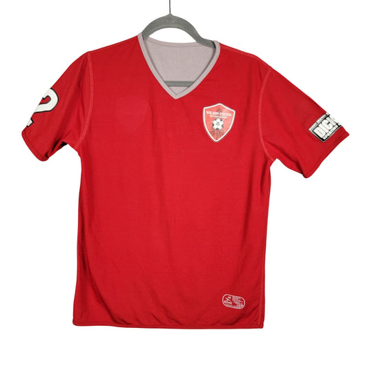 DSG Score Wilson United Soccer League Jersey Small Red Gray Reversible #12 Mens0