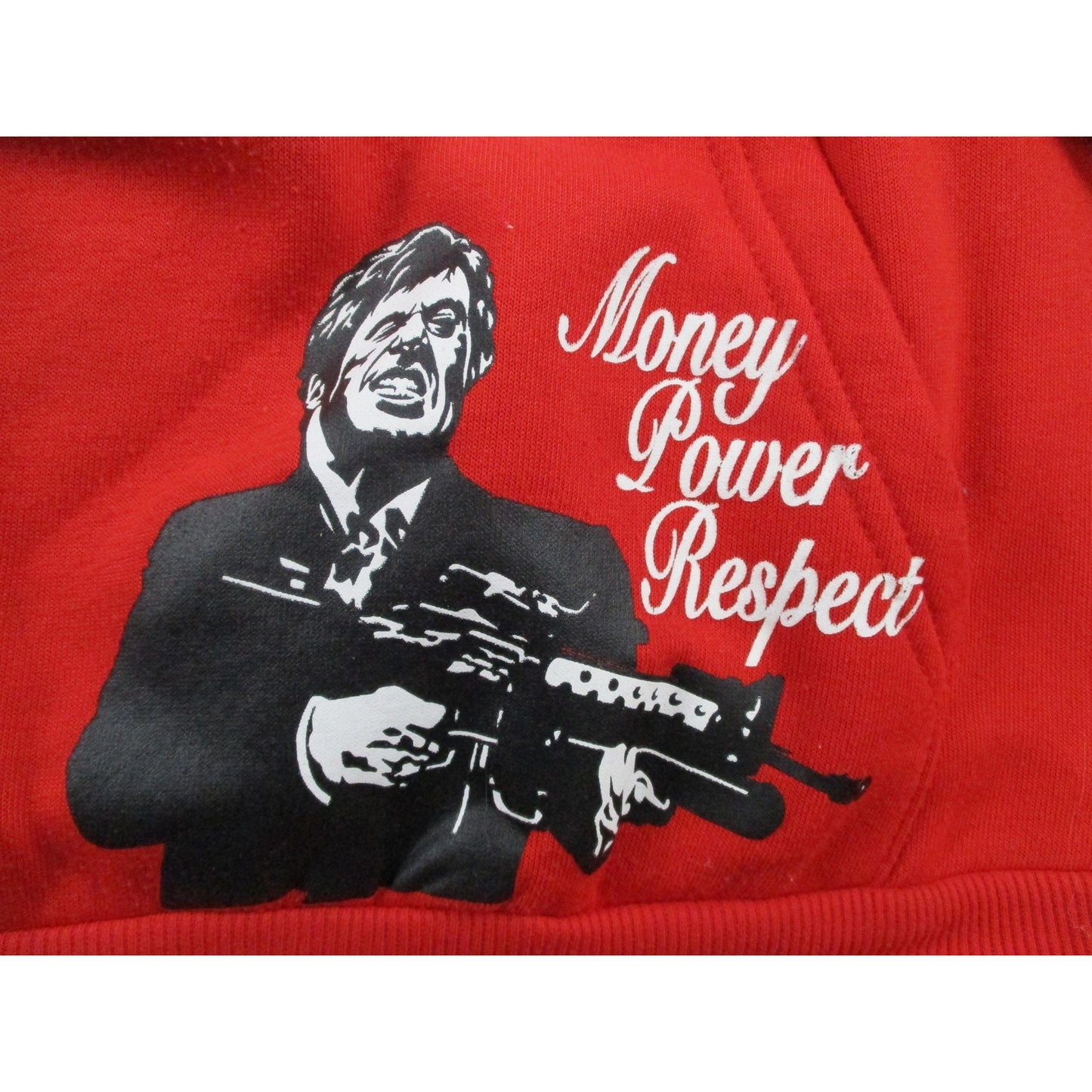 Reason Scarface Tracksuit Mens Medium Red Fleece Graphic Hoodie Sweatpants Set