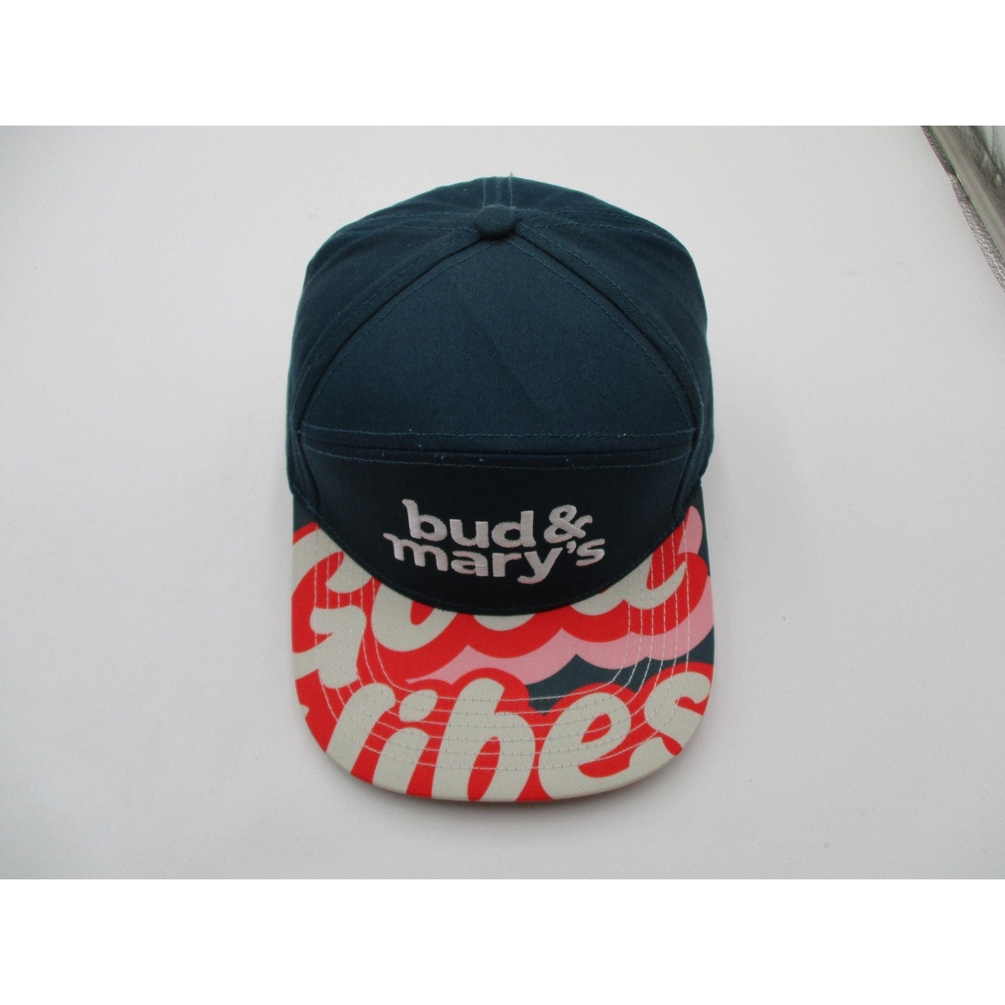 Bud Marys Dispensary Hat Cap Snap Back Mens Osfm Teal Good Vibes Graphic Brim