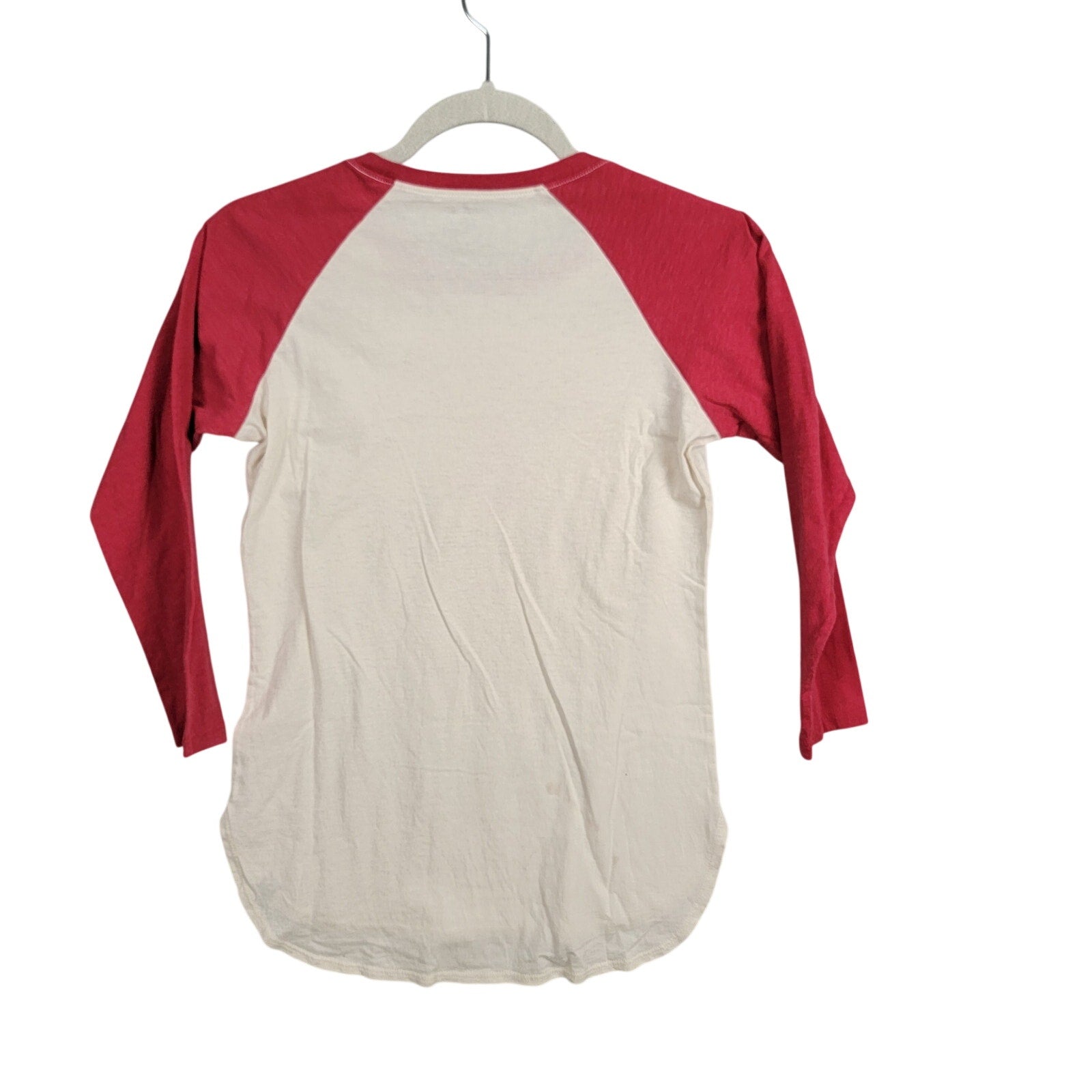 47 Brand Boston Red Sox Raglan 3/4 Sleeve Tee White Red XS Preowned1