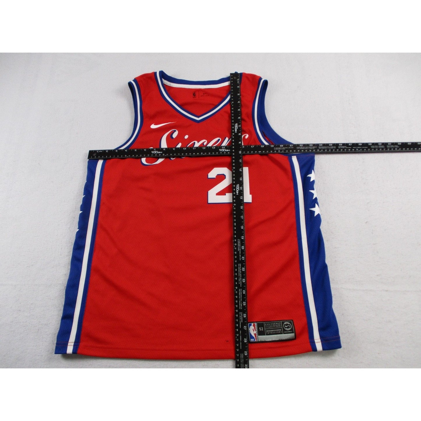 Philadelphia 76ers Jersey Mens Xl Red Nba Basketball Joel Embiid Nike Swingman