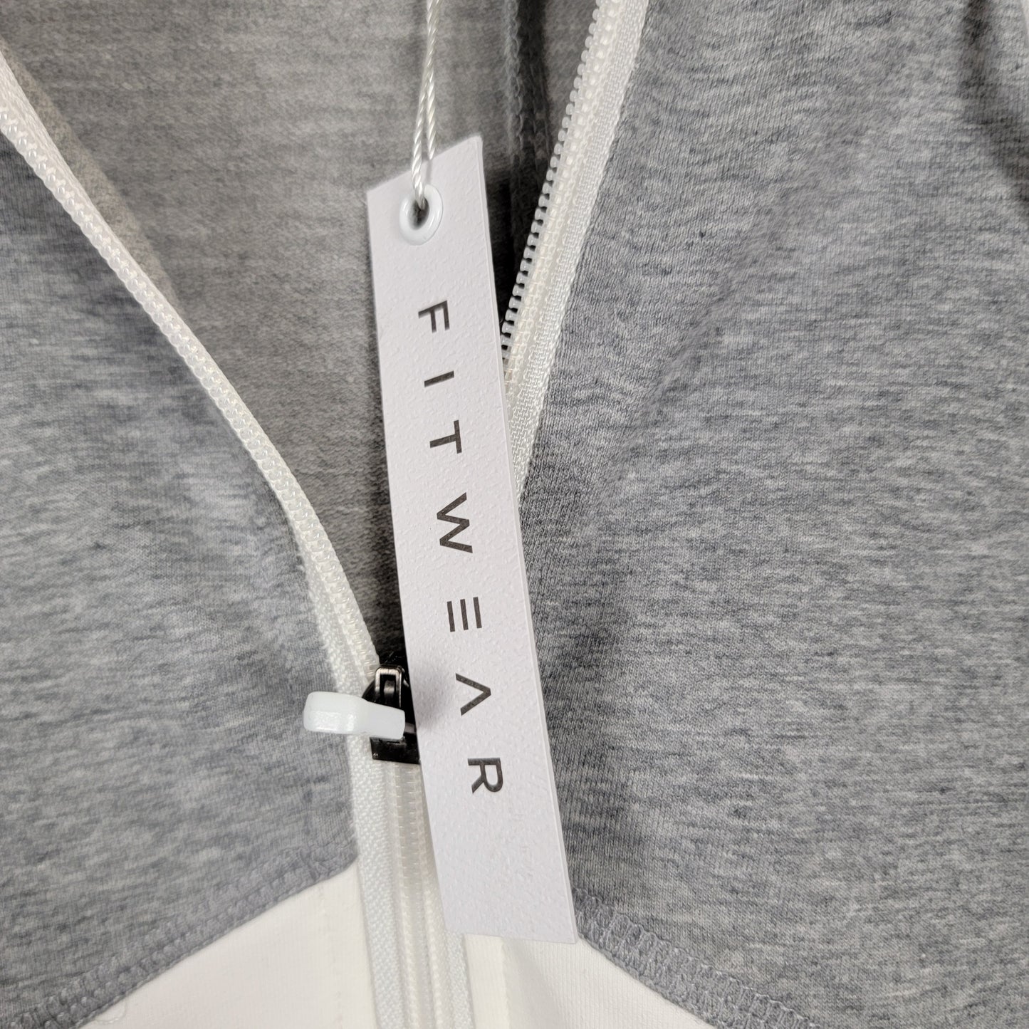 Fitwear Hoodie Jacket Womens M Full Zip Grey White Colorblock New Zealand NWT6