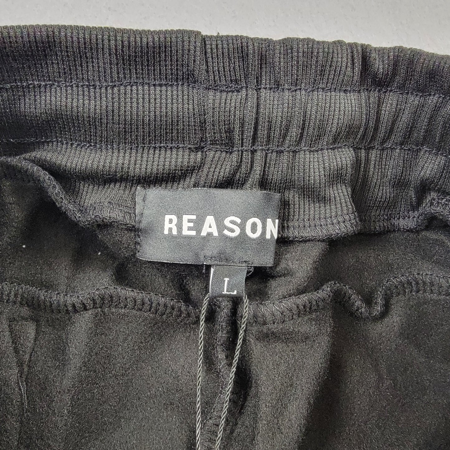 Reason Brand Mens Jogger Sweatpants Large Black Leopard Graphic NWT5