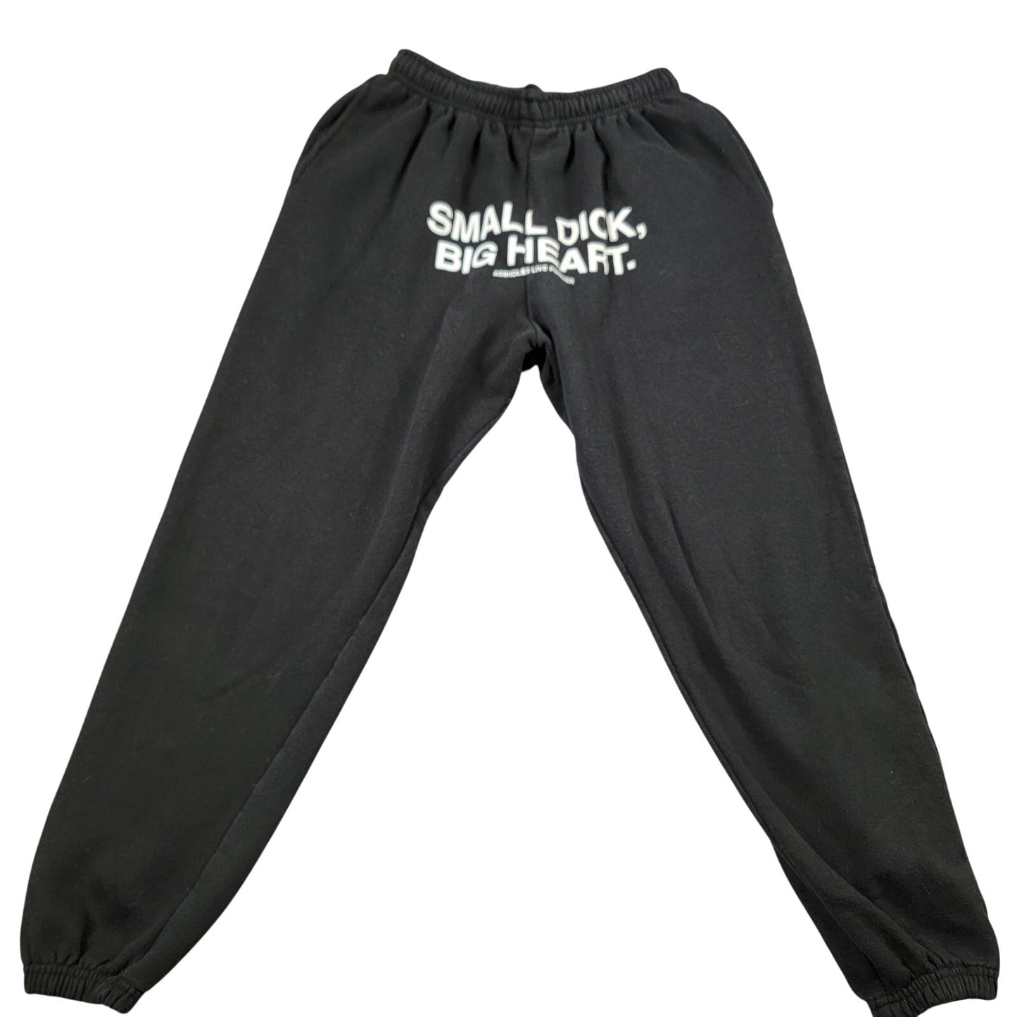 Assholes Live Forever Graphic Sweatpants | Size Small | Black | Humor Streetwear | Pre-Owned