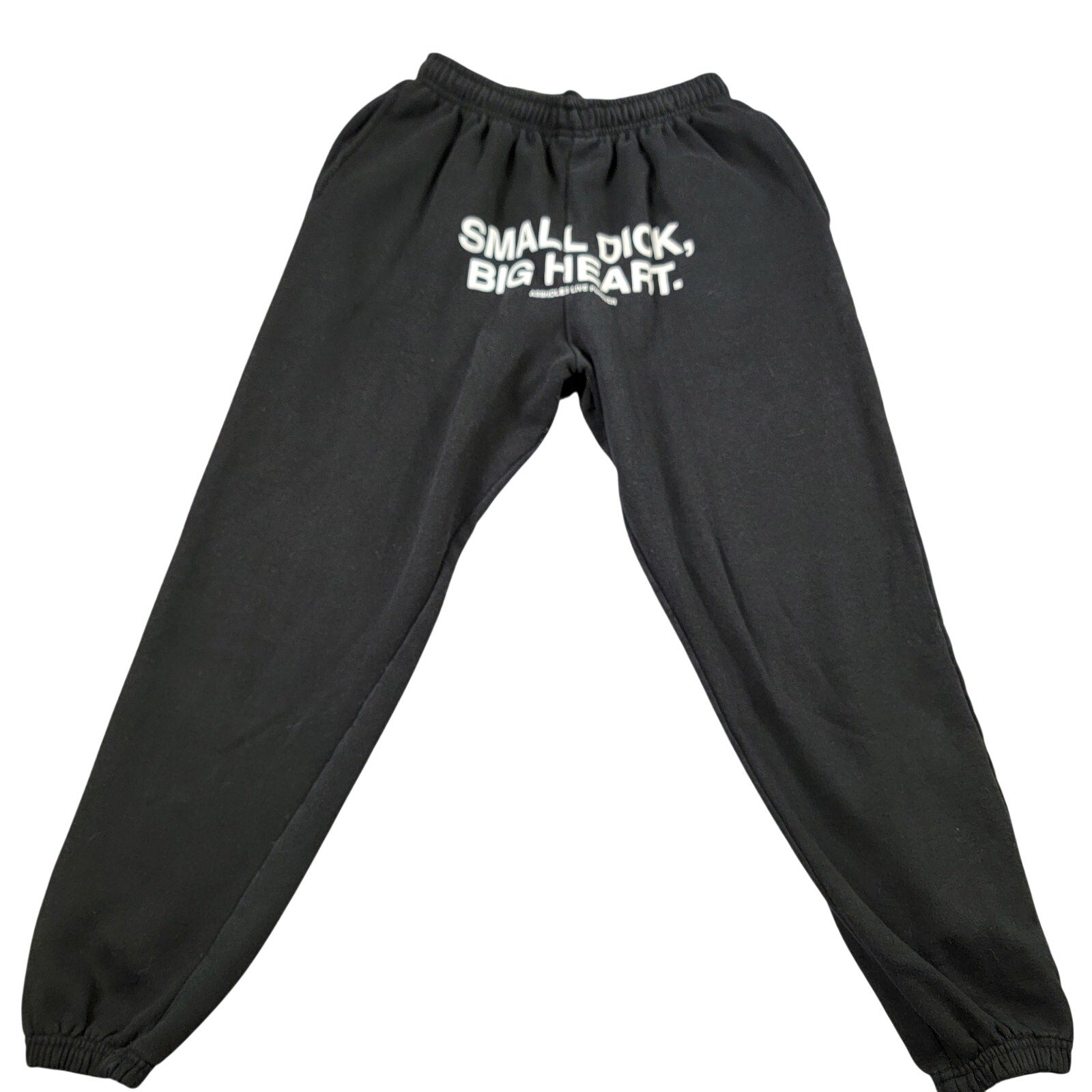 A-holes Live Forever Mens Sweatpants Small Black Graphic Jogger Preowned0