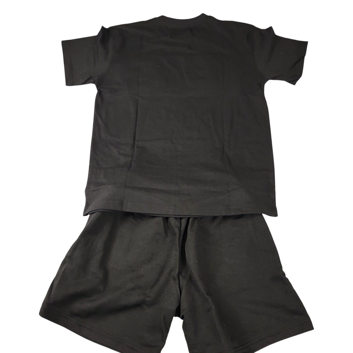 SneakGallery GOAT Chenille Tee Shorts Set Black Yellow Small NWT Streetwear1