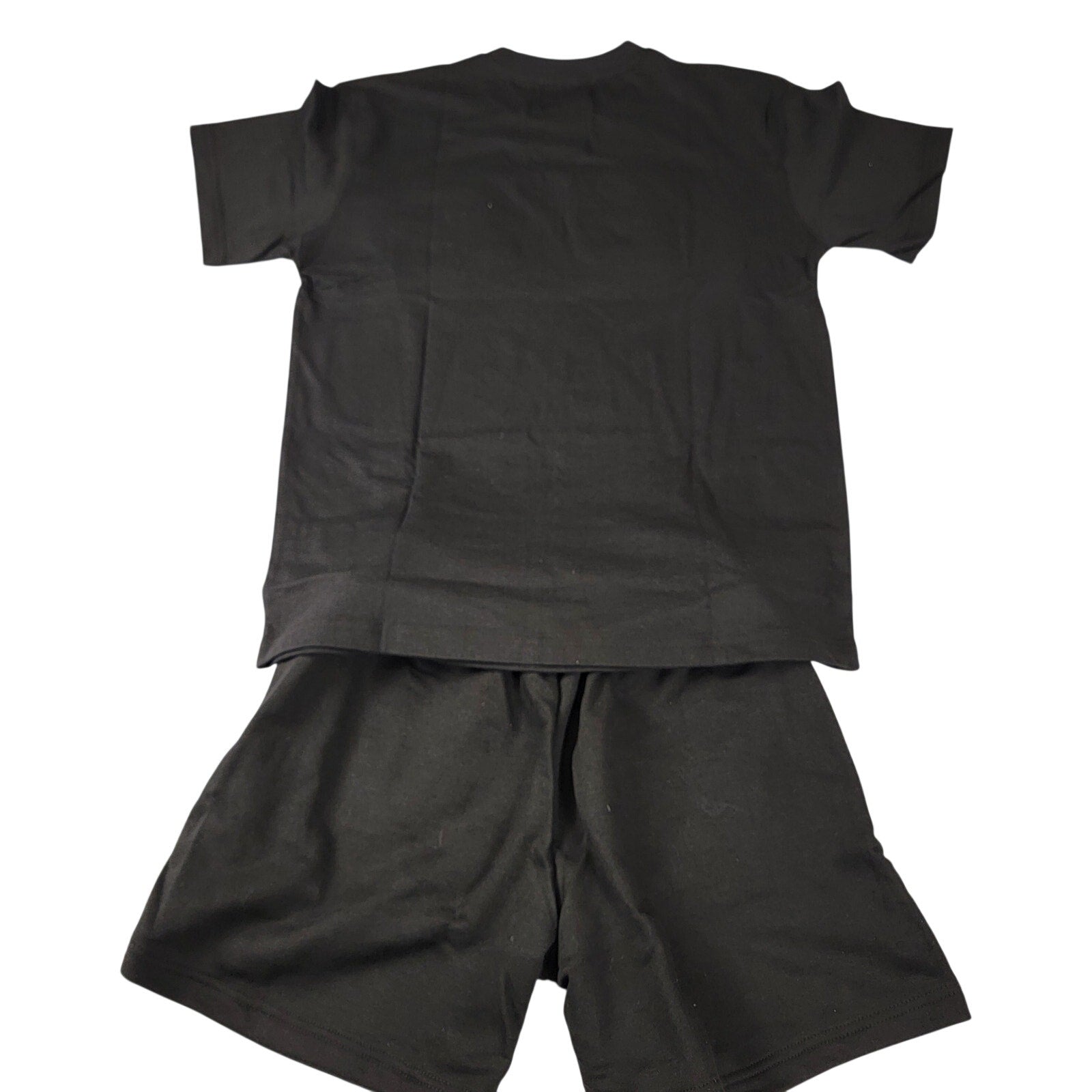 SneakGallery GOAT Chenille Tee Shorts Set Black Yellow Small NWT Streetwear1