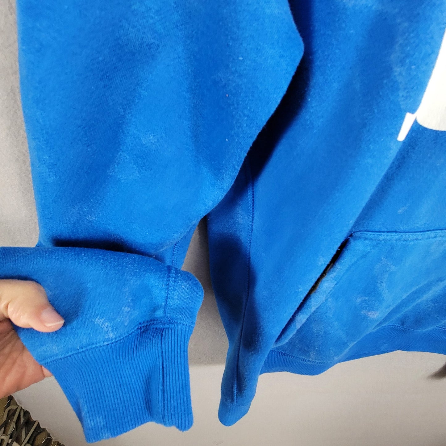 Nike Just Do It Swoosh All Over Print Hoodie Mens Medium Blue Preowned 313