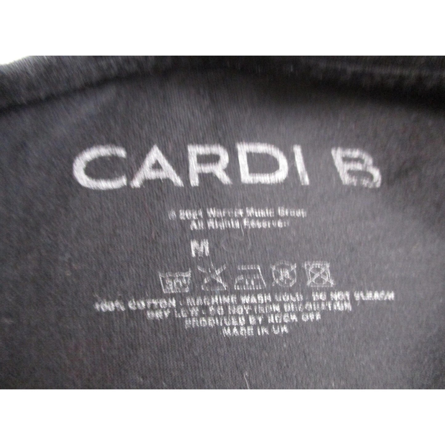 Cardi B Wap Shirt Mens Medium Black Snake Hip Hop Rap Music Graphic Tee Preowned