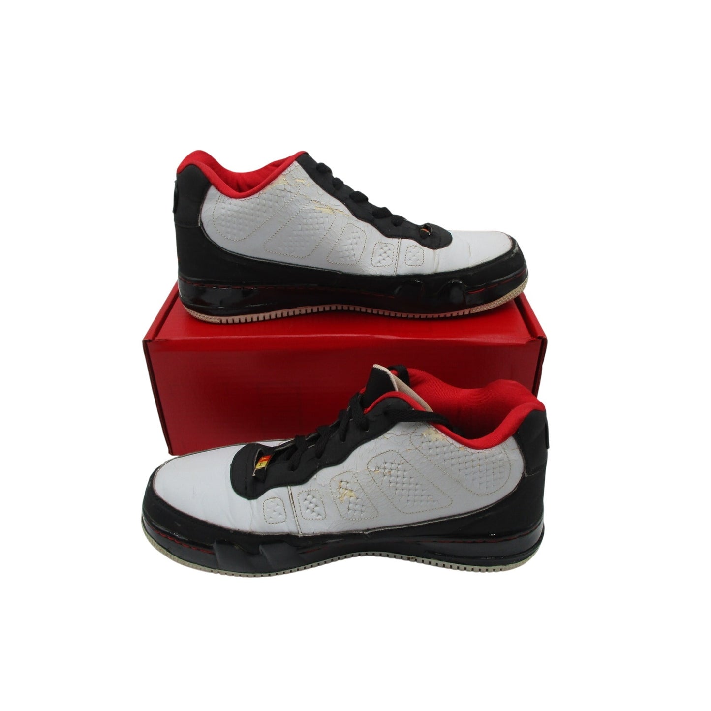 *CRACKING PEELING* Air Jordan Fusion 9 AJF9 White Black Red Mens 13 2007 1I33